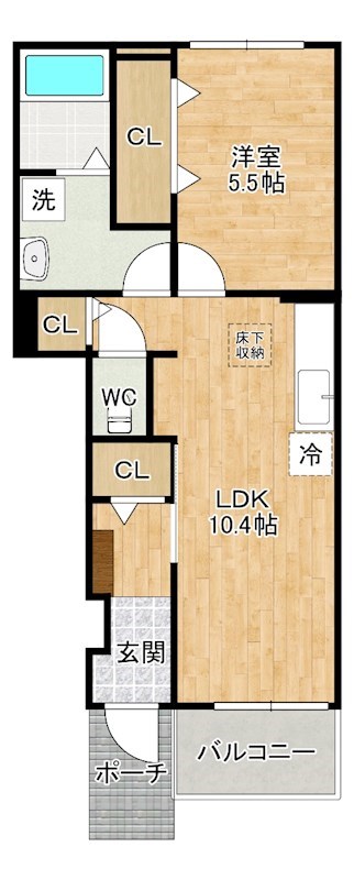 サン　フォレスト 102号室 間取り