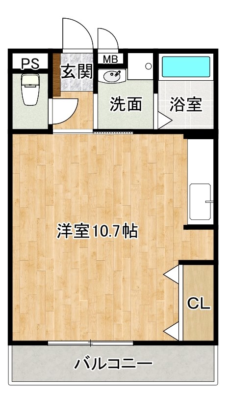 プリンスビル 302号室 間取り
