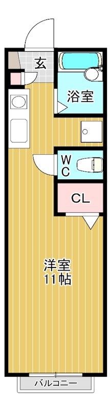 ディアス大田 101号室 間取り