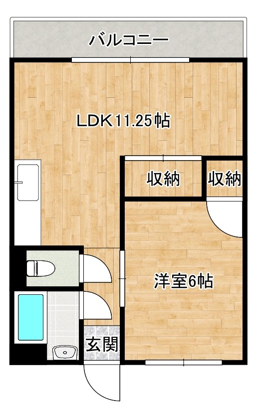 アリエスきふね 306号室 間取り