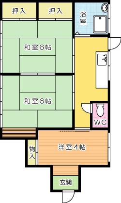 下富野２丁目貸家 間取り
