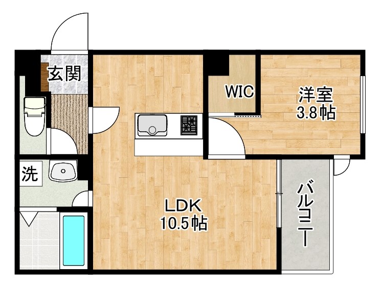 Crecia片野Ⅱ（クレシア片野Ⅱ） 302号室 間取り