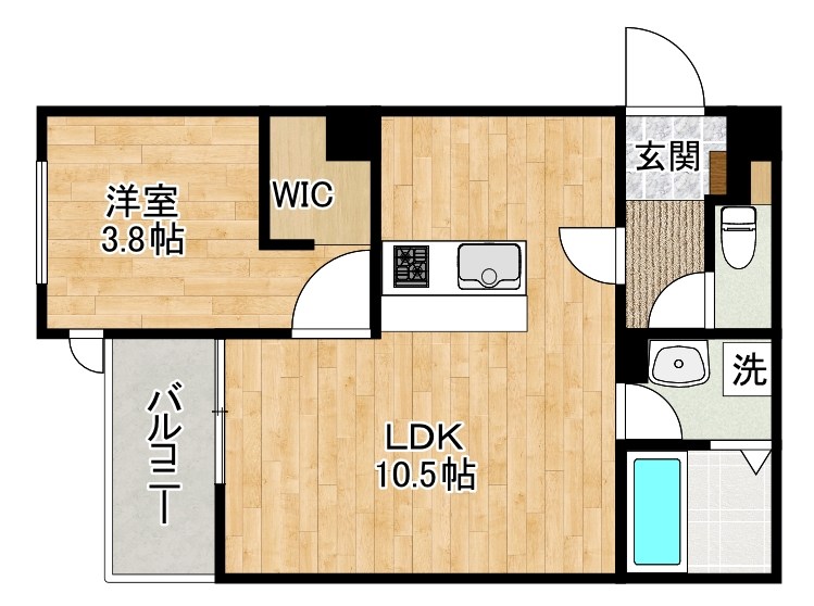 Crecia片野Ⅱ（クレシア片野Ⅱ） 103号室 間取り