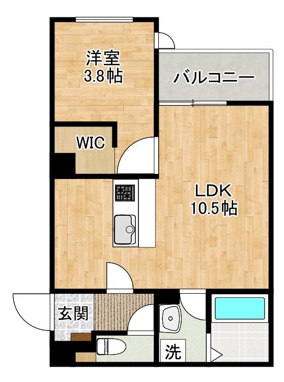 Crecia片野Ⅱ（クレシア片野Ⅱ） 301号室 間取り