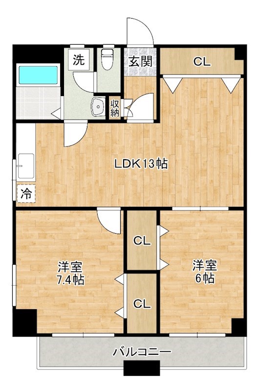 フェルト168 403号室 間取り