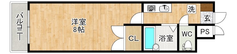 リファレンス片野 602号室 間取り