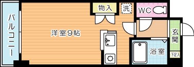 グローリー門司駅前 503号室 間取り