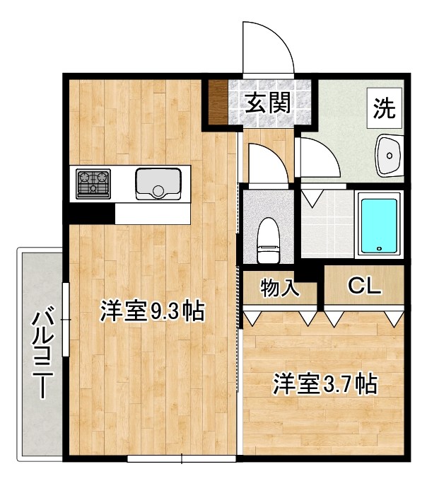 Moreplus砂津（モアプラス砂津） 205号室 間取り