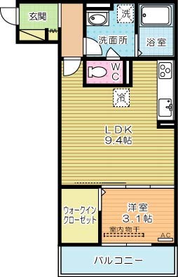 ザ・レジデンスBonjono West（ザ・レジデンスボンジョーノ　ウエスト） 208号室 間取り