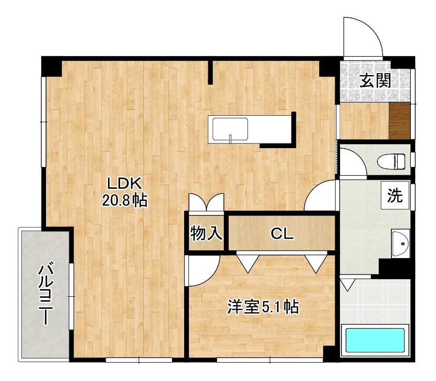 小西ビル 302号室 間取り