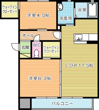 クリプトン 202号室 間取り