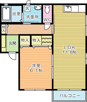 エクレールメゾン湯川 202号室 間取り