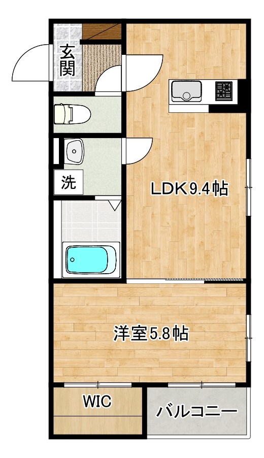 グランソレイユ篠崎 105号室 間取り