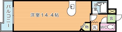 朝日プラザ小倉足立 402号室 間取り