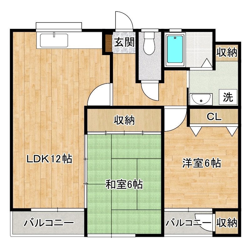 ゴールドハイツ湯川 204号室 間取り