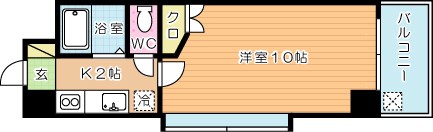 ウインズ三萩野 301号室 間取り