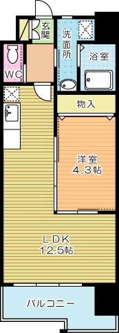 Gran Espacio Asano（グランエスパシオ浅野） 902号室 間取り