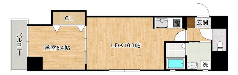 デザイナープリンセス・リバーサイド 805号室 間取り