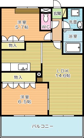 Ｇｒａｎｄ　ｈｉｌｌｓ (グランドヒルズ)   206号室 間取り