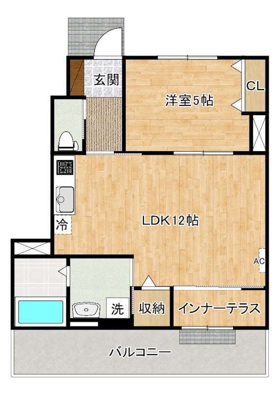 仮）北区熊谷2丁目新築アパート 103号室 間取り