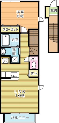 クリスマスローズⅠ 201号室 間取り