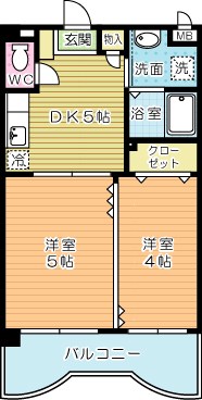 グランドフェニックス 102号室 間取り