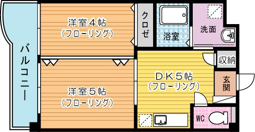 グランドフェニックス 102号室 間取り