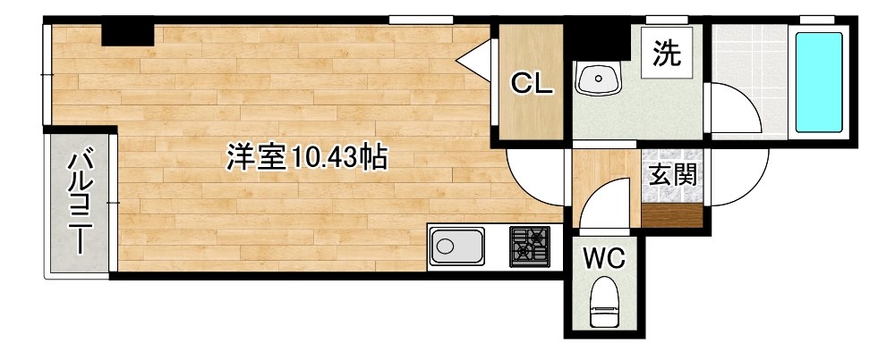 プラスビル 304号室 間取り