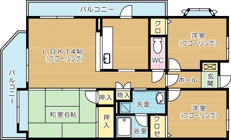 ラ・セーヌタイヨー 606号室 間取り