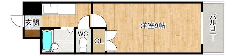 第９エルザビル 604号室 間取り