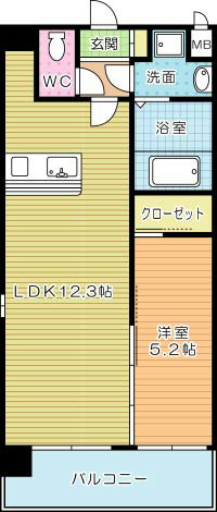 Victoire歯大前（ビクトワール歯大前） 505号室 間取り