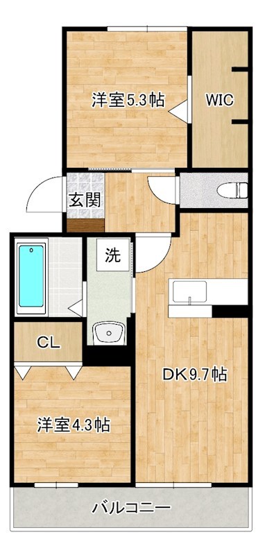 ボヌール　チヒロ 201号室 間取り
