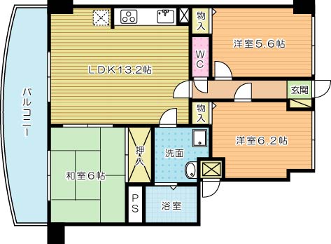 第壱上野マンション  1002号室 間取り