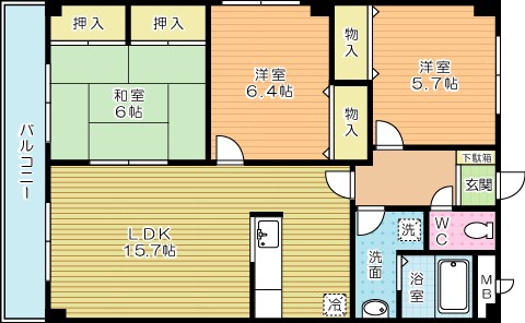 グラフキッズ企救丘 202号室 間取り
