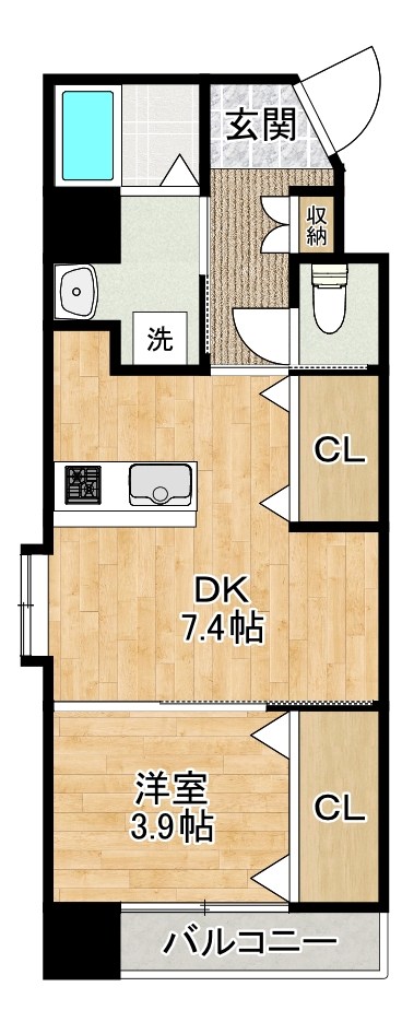 アルゴヴィラージュ天神Ⅱ 206号室 間取り