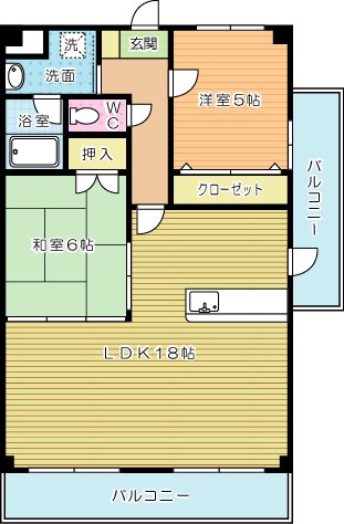 サンクス光 206号室 間取り
