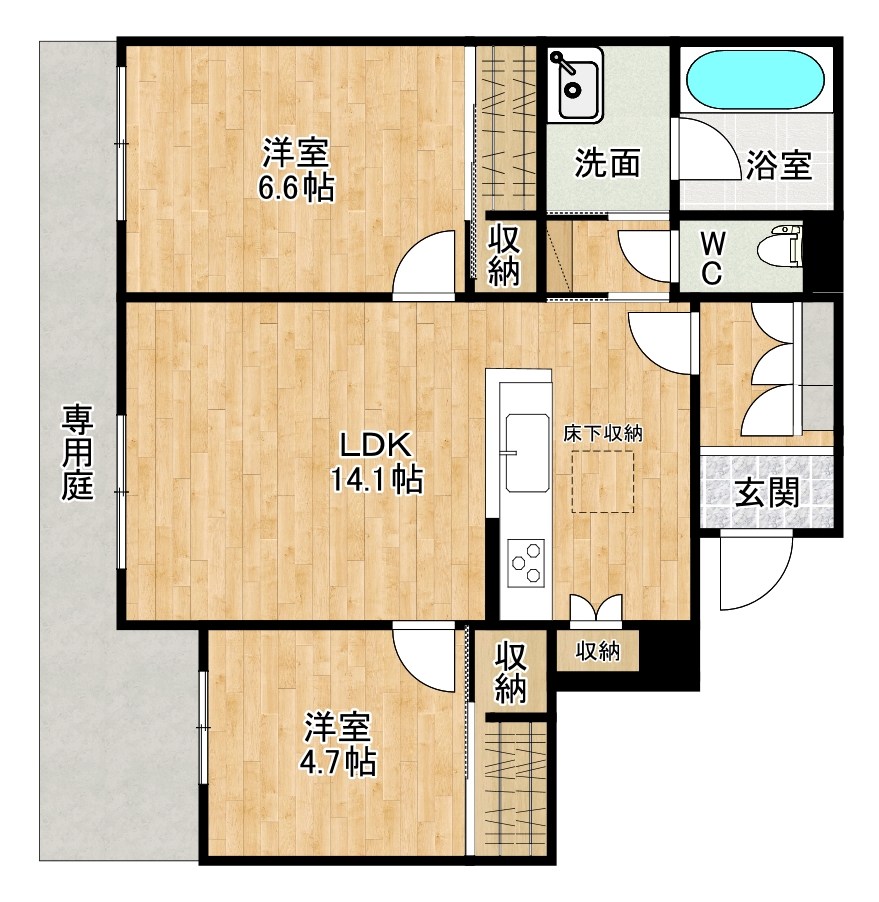シャーメゾンシエロ  104号室 間取り