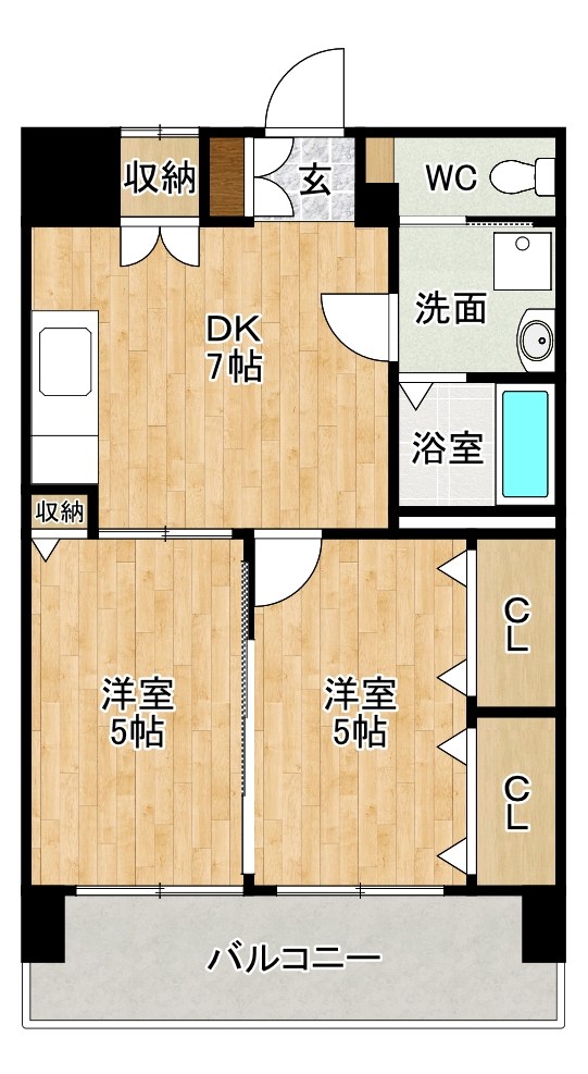 Bergamotto黄金（ベルガモット黄金) 802号室 間取り