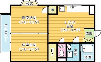 プレジール水神Ａ 202号室 間取り