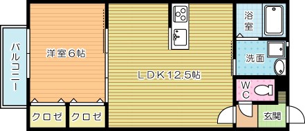 ＭＯＯＮ赤坂Ａ棟 104号室 間取り