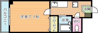 クイーンズ渡辺 101号室 間取り