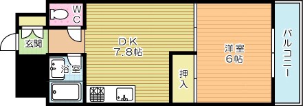 ヒットパークレジデンス三萩野  1103号室 間取り