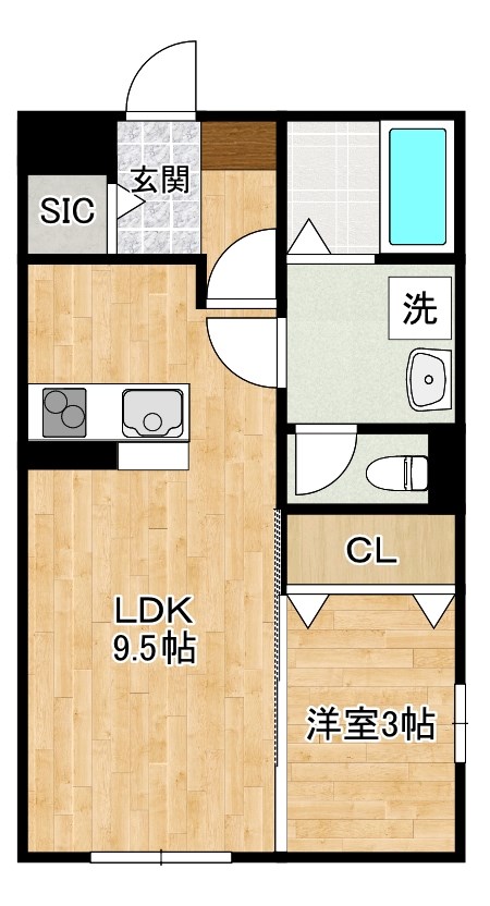 グレイストレビナ赤坂 101号室 間取り