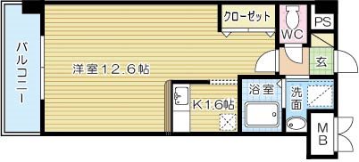 エヴァーグリーンＮ 308号室 間取り