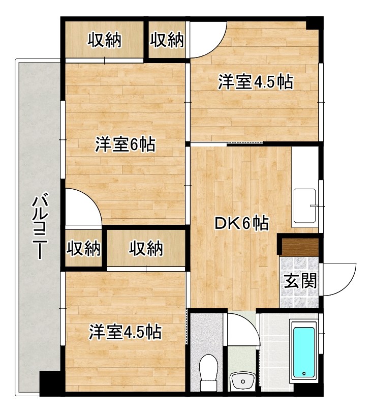 六甲ビル 501号室 間取り