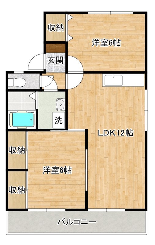 セジュールタカミ　C棟 201号室 間取り