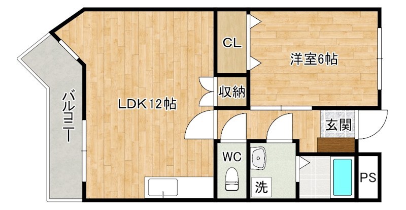 スタンフォード 304号室 間取り