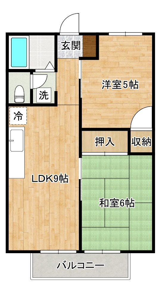 プレジールイトー 102号室 間取り