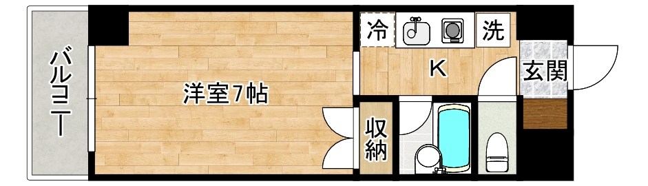 village kokura（ヴィラージュ小倉） 103号室 間取り