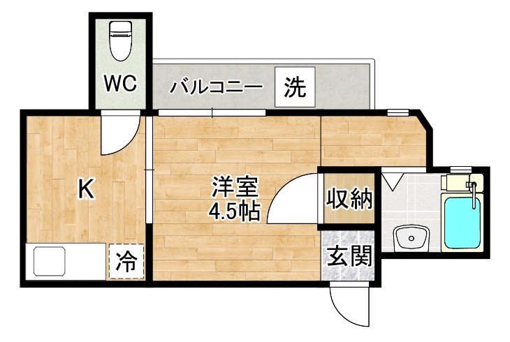 片野タカケンビル 405号室 間取り